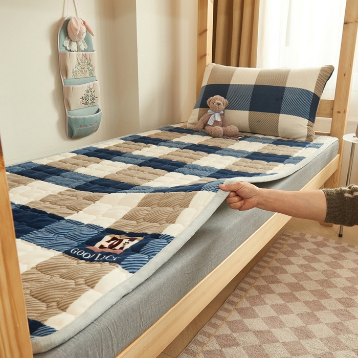 91家纺网 家纺一手货源 找家纺 （总）斯尔顿 2025冬季新款牛奶绒学生上下铺床垫床护垫大学生开学季床褥子 牛奶绒床褥