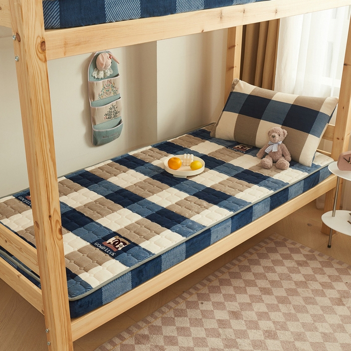 91家纺网 家纺一手货源 找家纺 （总）斯尔顿 2025冬季新款牛奶绒学生上下铺床垫床护垫大学生开学季床褥子 牛奶绒床褥