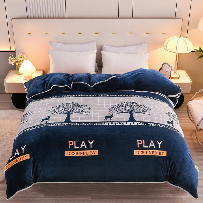 91家纺网 家纺一手货源 找家纺 眠多宝 2025新款8-9斤高克重牛奶绒四件套法莱绒水晶绒金貂绒抖音快手直播热款 极简主义