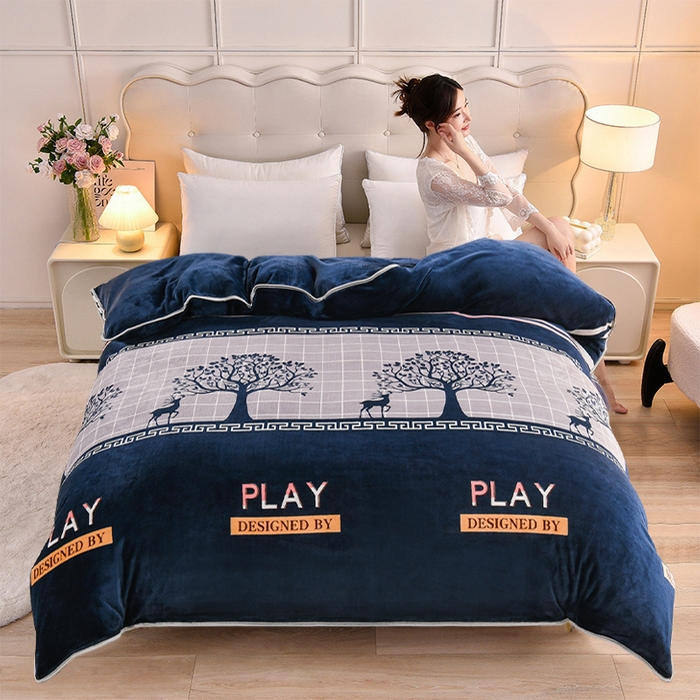 91家纺网 家纺一手货源 找家纺 眠多宝 2025新款8-9斤高克重牛奶绒四件套法莱绒水晶绒金貂绒抖音快手直播热款 极简主义