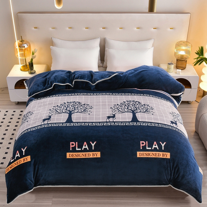 91家纺网 家纺一手货源 找家纺 眠多宝 2025新款8-9斤高克重牛奶绒四件套法莱绒水晶绒金貂绒抖音快手直播热款 极简主义