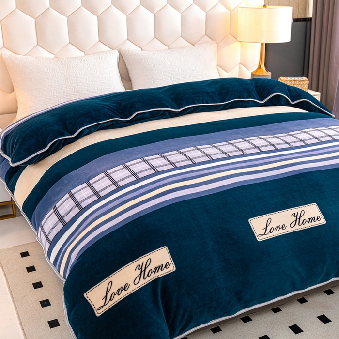 91家纺网 家纺一手货源 找家纺 眠多宝 2025新款8-9斤高克重牛奶绒四件套法莱绒水晶绒金貂绒抖音快手直播热款 简约时尚