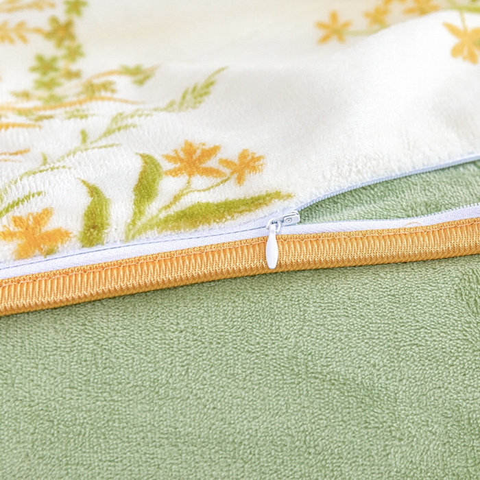 91家纺网 家纺一手货源 找家纺 眠多宝 2025新款8-9斤高克重牛奶绒四件套法莱绒水晶绒金貂绒抖音快手直播热款 青叶飘逸