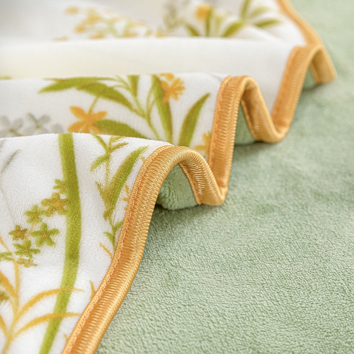 91家纺网 家纺一手货源 找家纺 眠多宝 2025新款8-9斤高克重牛奶绒四件套法莱绒水晶绒金貂绒抖音快手直播热款 青叶飘逸