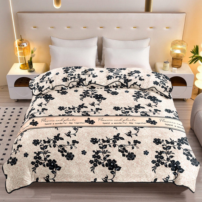 91家纺网 家纺一手货源 找家纺 眠多宝 2025新款8-9斤高克重牛奶绒四件套法莱绒水晶绒金貂绒抖音快手直播热款 赫本风