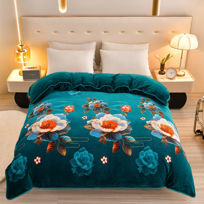 91家纺网 家纺一手货源 找家纺 眠多宝 2025新款8-9斤高克重牛奶绒四件套法莱绒水晶绒金貂绒抖音快手直播热款 金玉满堂