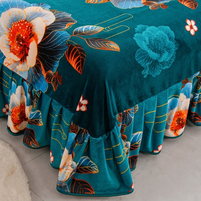 91家纺网 家纺一手货源 找家纺 眠多宝 2025新款8-9斤高克重牛奶绒四件套法莱绒水晶绒金貂绒抖音快手直播热款 金玉满堂