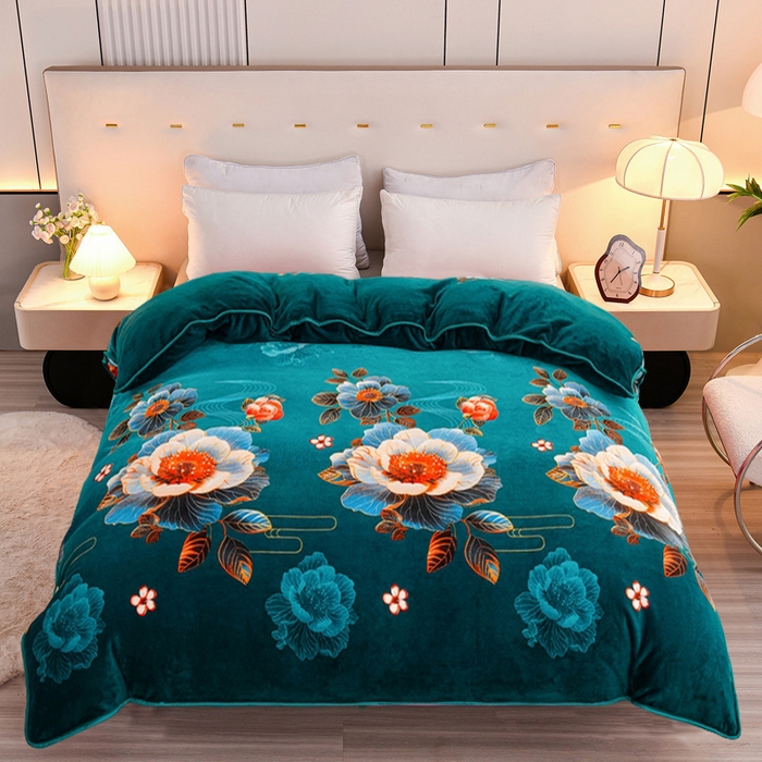 91家纺网 家纺一手货源 找家纺 眠多宝 2025新款8-9斤高克重牛奶绒四件套法莱绒水晶绒金貂绒抖音快手直播热款 金玉满堂