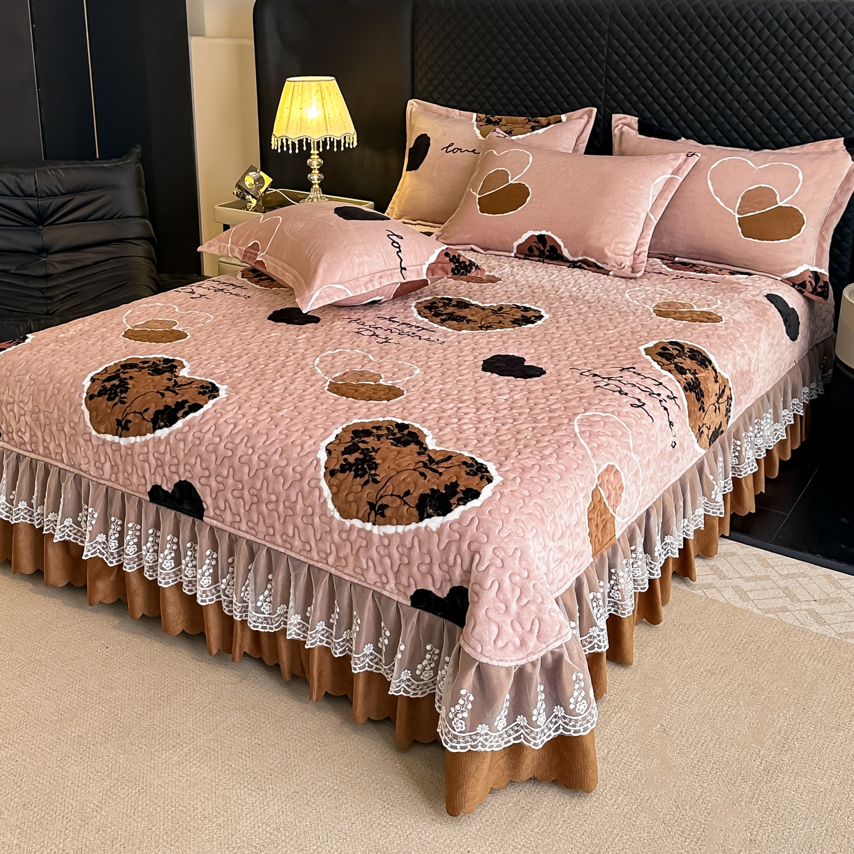 91家纺网 家纺一手货源 找家纺 凤杰家纺 2025新款加厚牛奶绒床盖四件套 爱慕