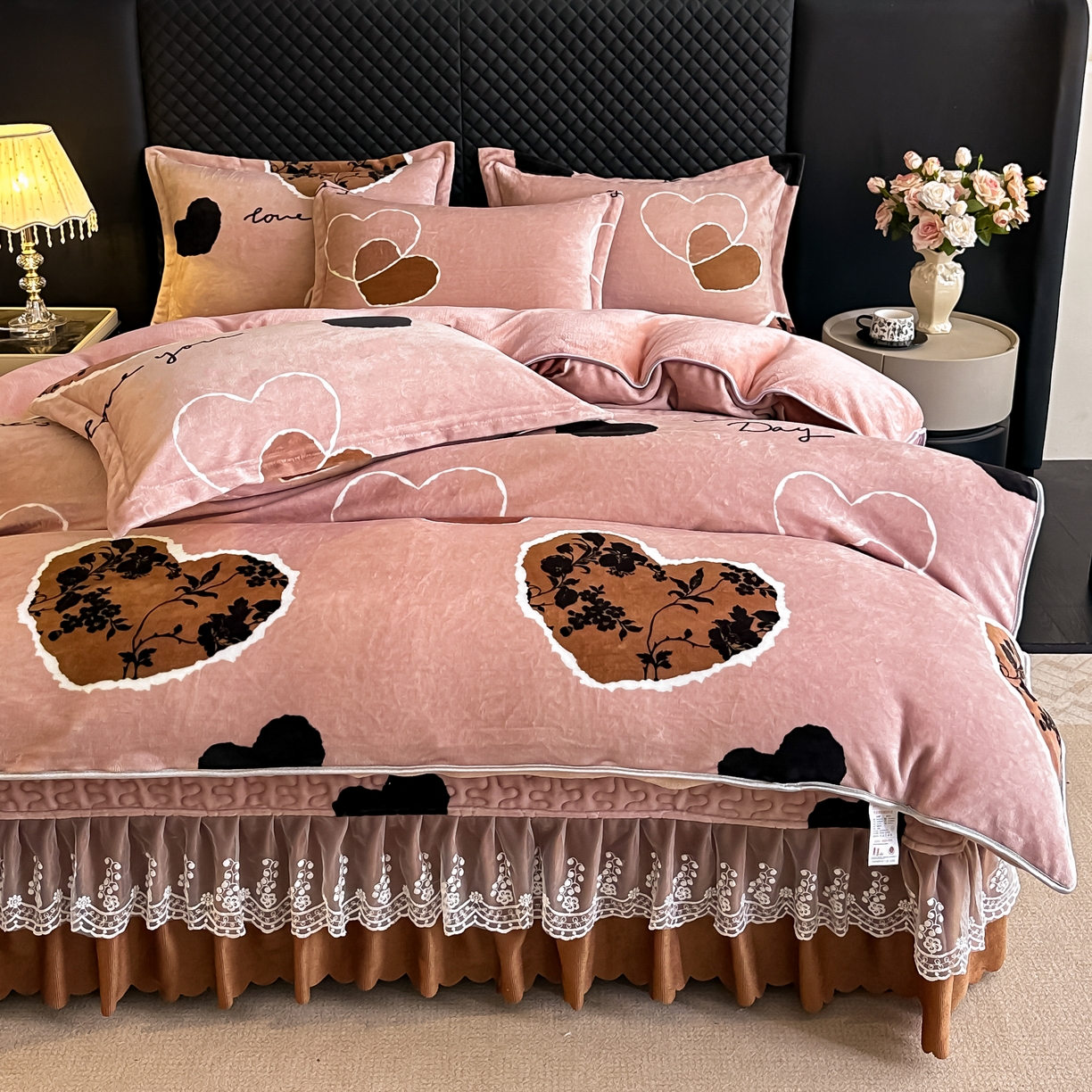 91家纺网 家纺一手货源 找家纺 凤杰家纺 2025新款加厚牛奶绒床盖四件套 爱慕