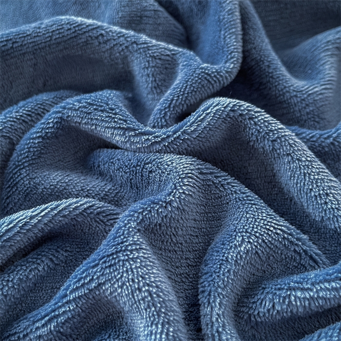 91家纺网 家纺一手货源 找家纺 莎臣豹 2025水晶绒短毛绒跑量款纯色床笠可配二三件套 水晶绒床笠宝蓝