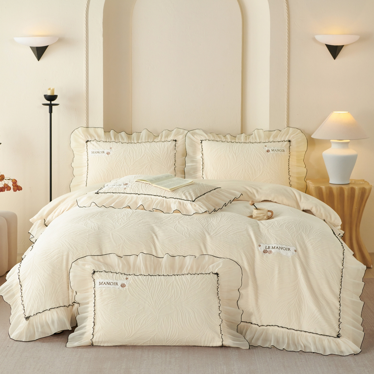 91家纺网 家纺一手货源 找家纺 （总）青竹苑 2025新款雕花牛奶绒夹棉床盖款四件套