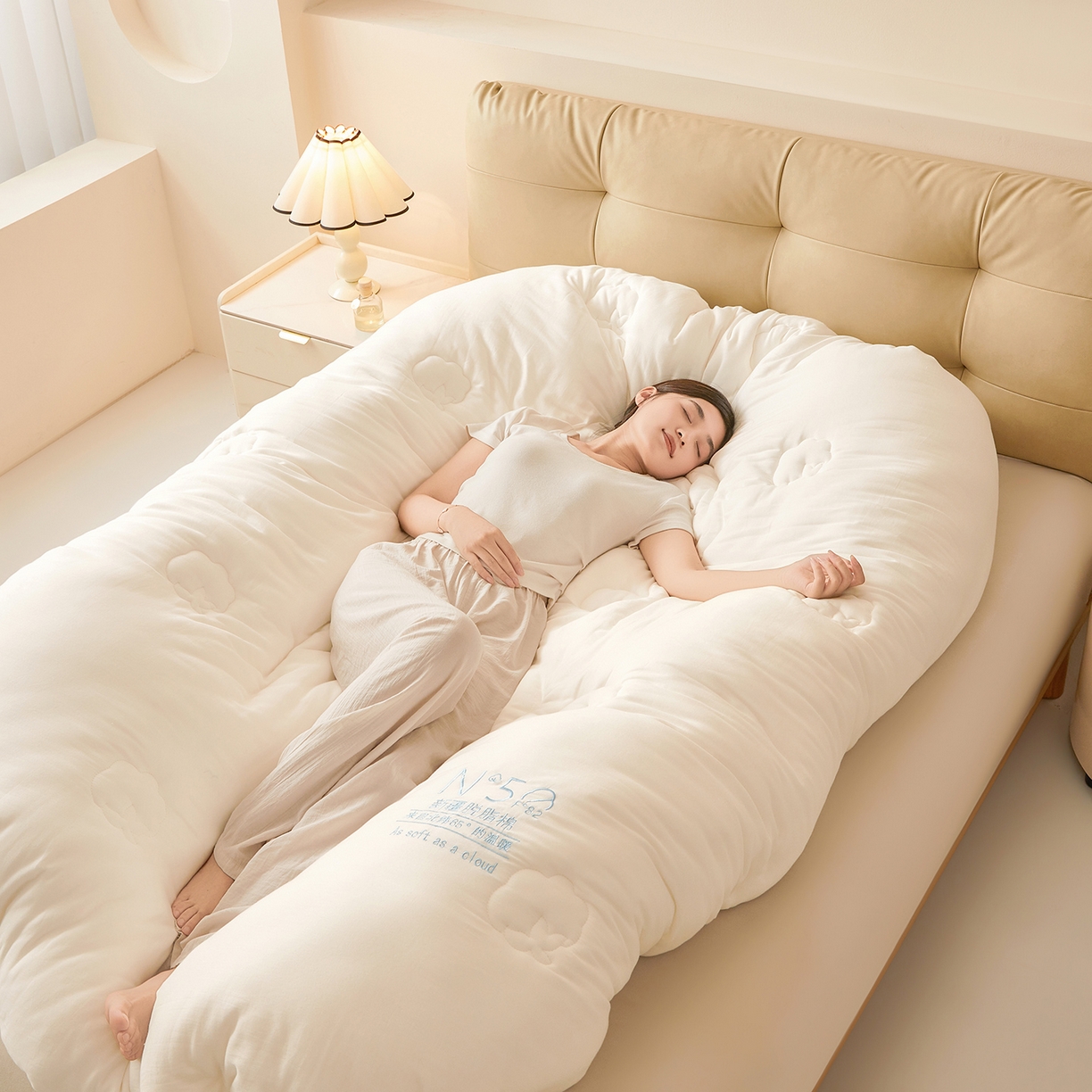 91家纺网 家纺一手货源 找家纺 2025新款母婴A类双层纱新疆棉花脱脂棉花里外全棉100%新疆棉花被子10A抗菌冬被纯棉加厚保暖纯棉花被单人春秋棉絮被芯 脱脂棉-白【溯源版】