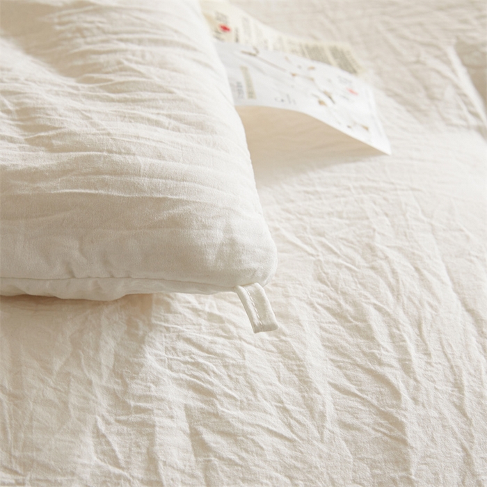 91家纺网 家纺一手货源 找家纺 西域种棉人 2025新款新疆纯棉花被子带皱手工水洗棉冬被被芯春秋被四季用盖被 云暖-白