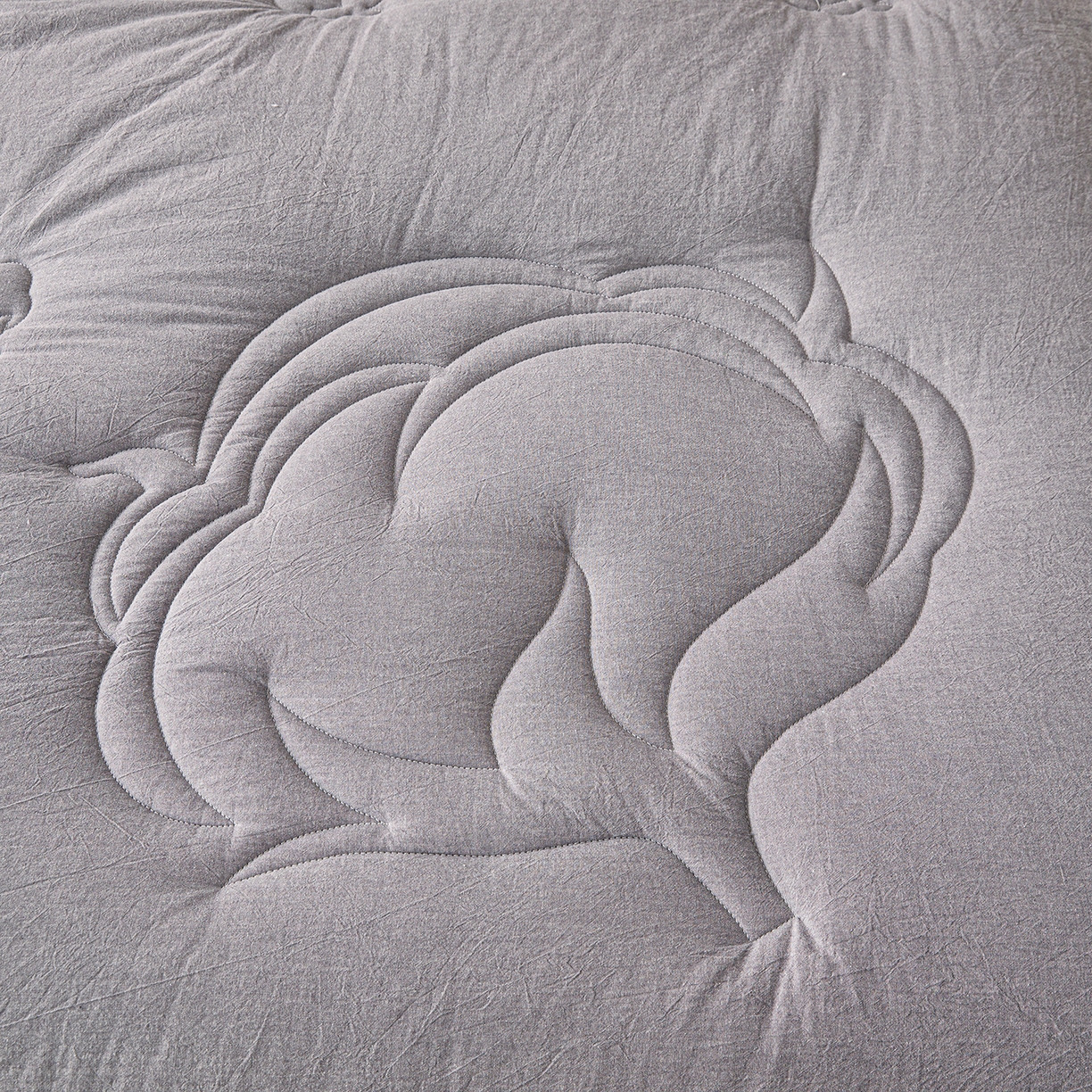 91家纺网 家纺一手货源 找家纺 西域种棉人 2025新款新疆纯棉花被子带皱手工水洗棉冬被被芯春秋被四季用盖被 简语被子-灰