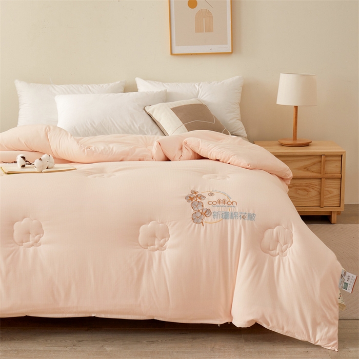 91家纺网 家纺一手货源 找家纺 西域种棉人 2025新款新疆纯棉花被子带皱手工水洗棉冬被被芯春秋被四季用盖被 洛风-玉