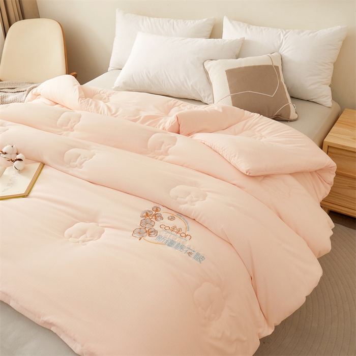 91家纺网 家纺一手货源 找家纺 西域种棉人 2025新款新疆纯棉花被子带皱手工水洗棉冬被被芯春秋被四季用盖被 洛风-玉