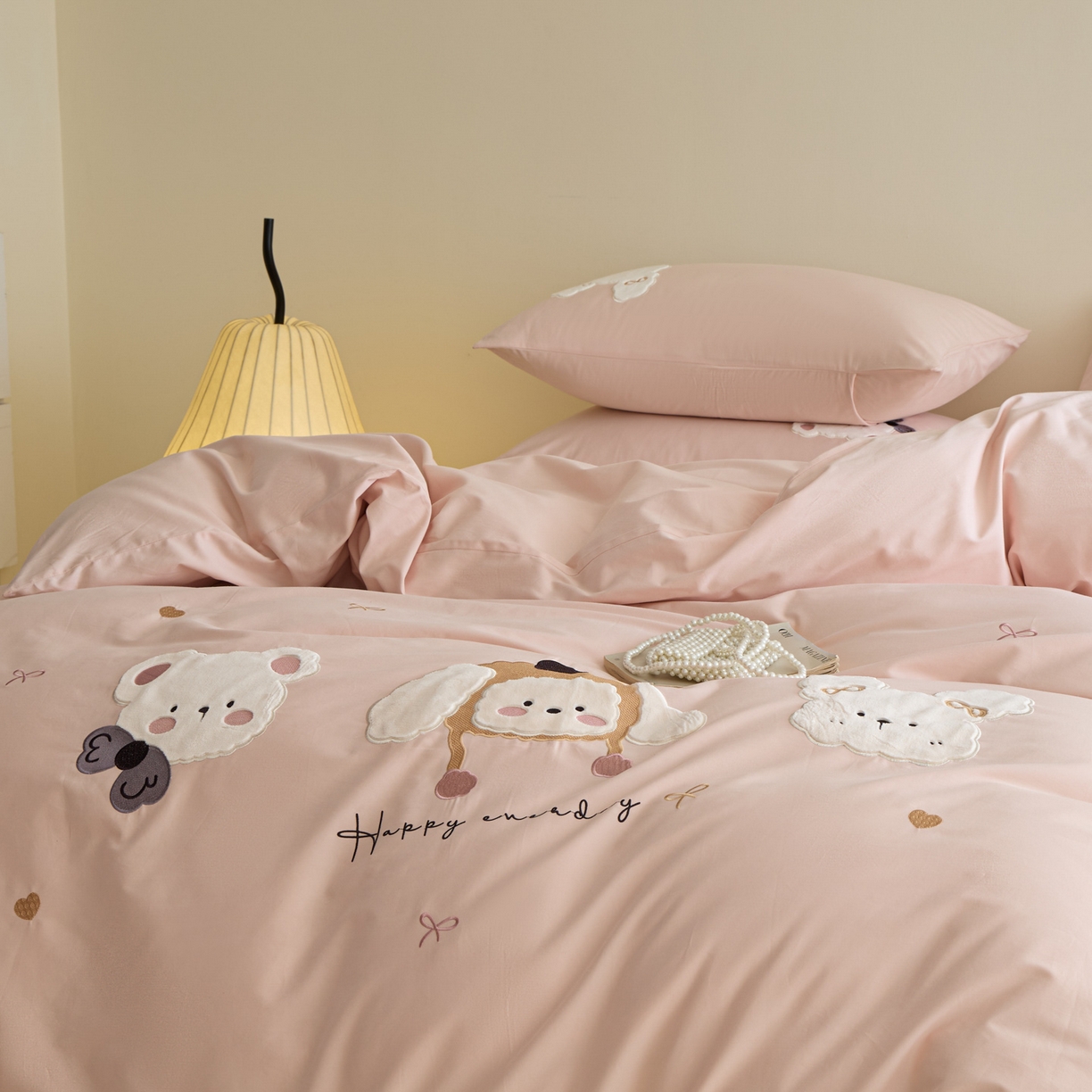 91家纺网 家纺一手货源 找家纺 （总）618家纺 2025新款50S100支全棉纯棉萌宠乐园系列四件套