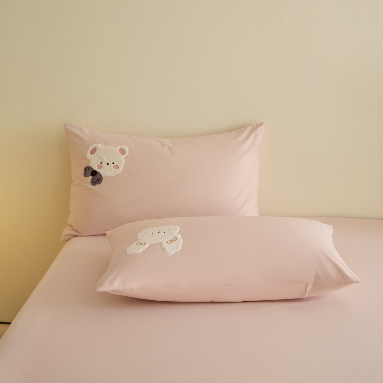 91家纺网 家纺一手货源 找家纺 618家纺 2025新款50S100支全棉纯棉萌宠乐园系列四件套 萌宠乐园-粉