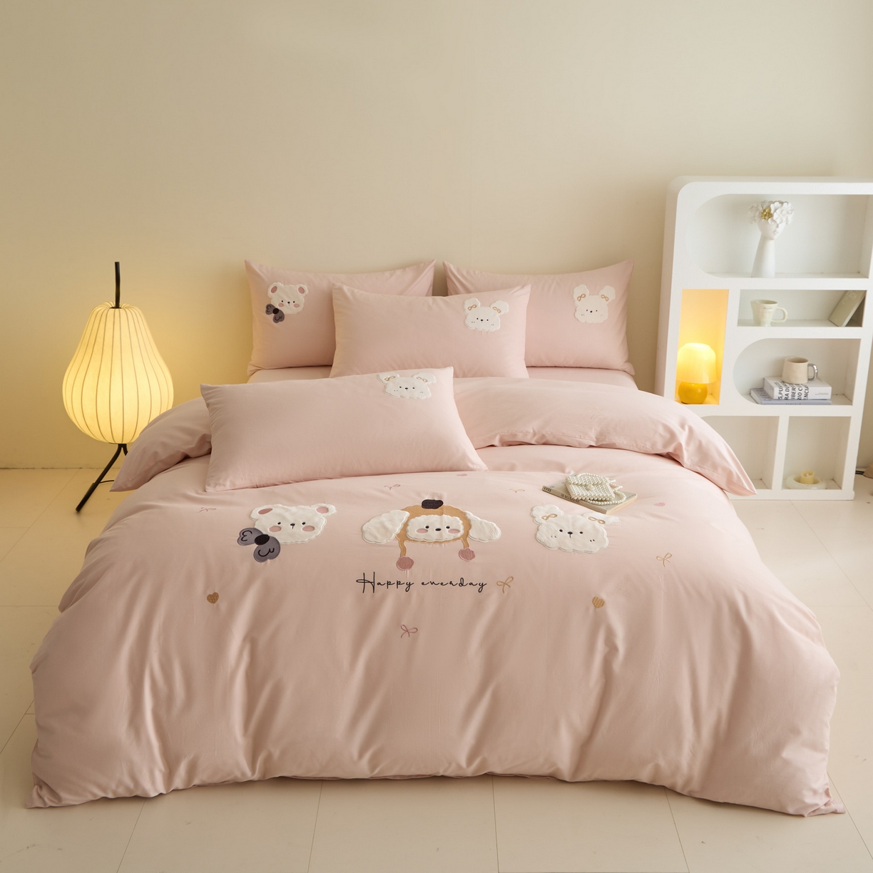 91家纺网 家纺一手货源 找家纺 （总）618家纺 2025新款50S100支全棉纯棉磨毛奶糖系列四件套