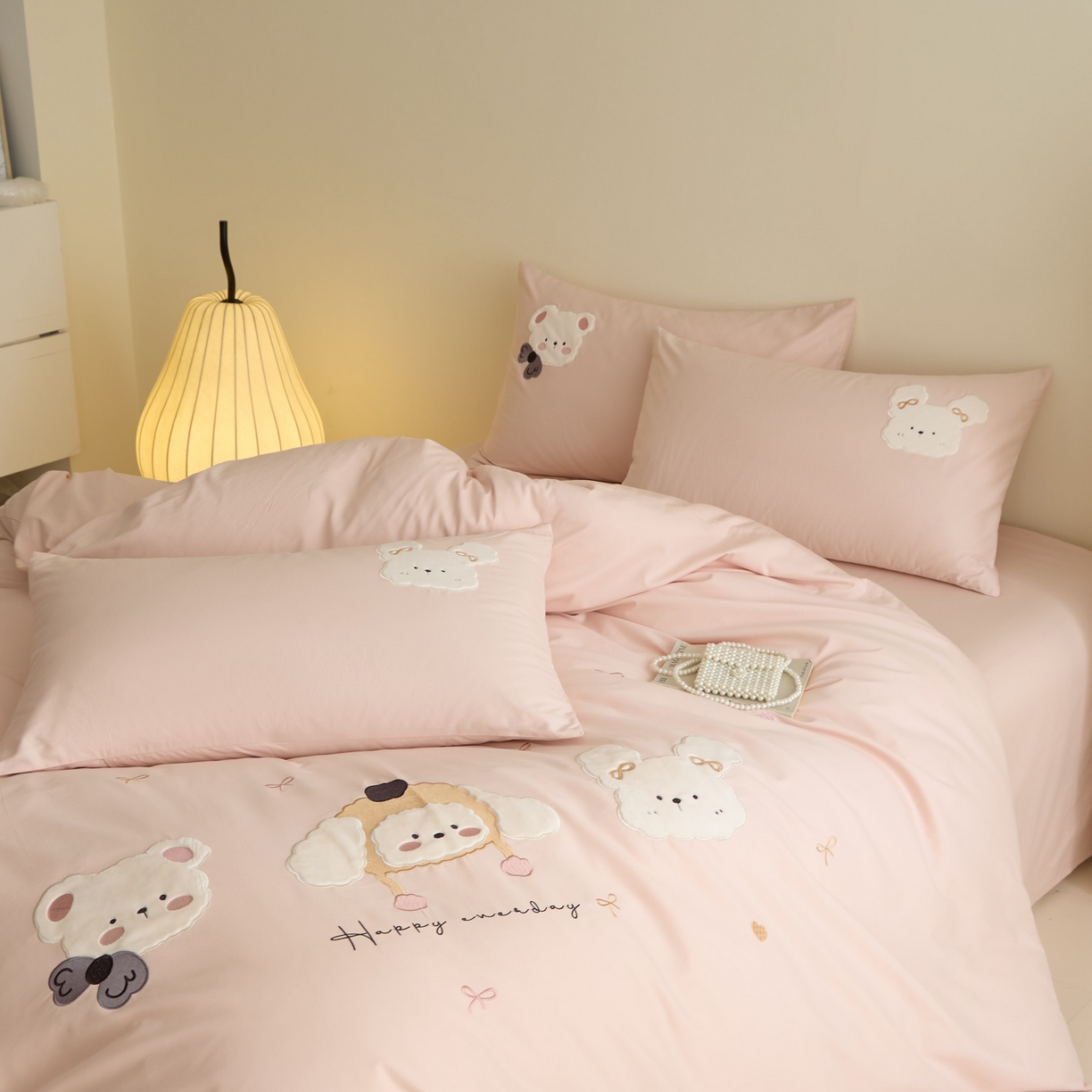 91家纺网 家纺一手货源 找家纺 （总）618家纺 2025新款50S100支全棉纯棉萌宠乐园系列四件套