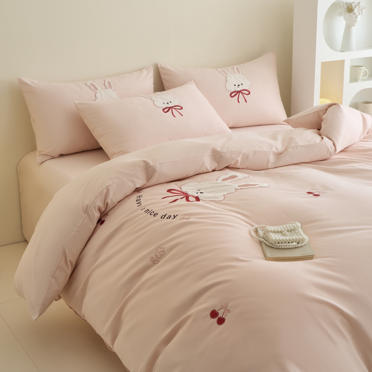 91家纺网 家纺一手货源 找家纺 （总）618家纺 2025新款50S100支全棉纯棉磨毛奶糖系列四件套