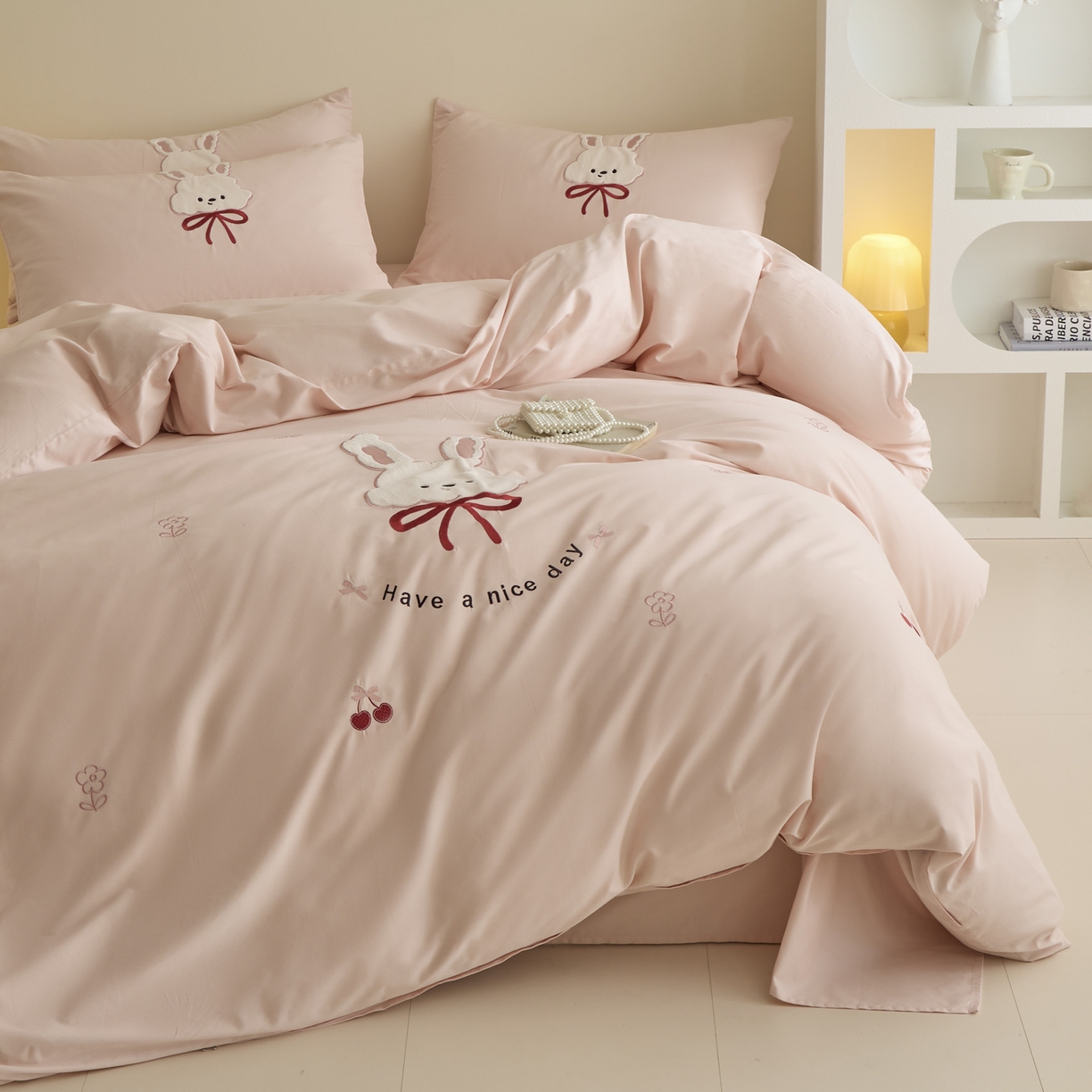 91家纺网 家纺一手货源 找家纺 （总）618家纺 2025新款50S100支全棉纯棉磨毛奶糖系列四件套