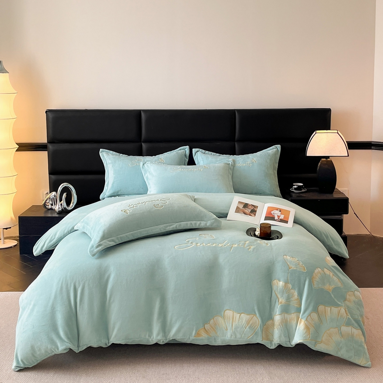 91家纺网 家纺一手货源 找家纺 （总）苏源家居 2025新款冬季轻奢风刺绣牛奶绒四件套-永恒