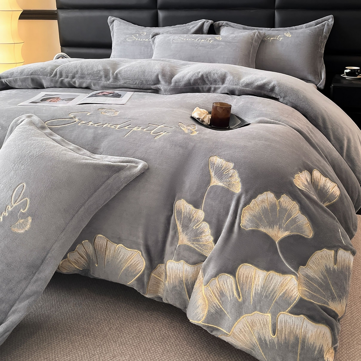 91家纺网 家纺一手货源 找家纺 （总）苏源家居 2025新款冬季轻奢风刺绣牛奶绒四件套-永恒