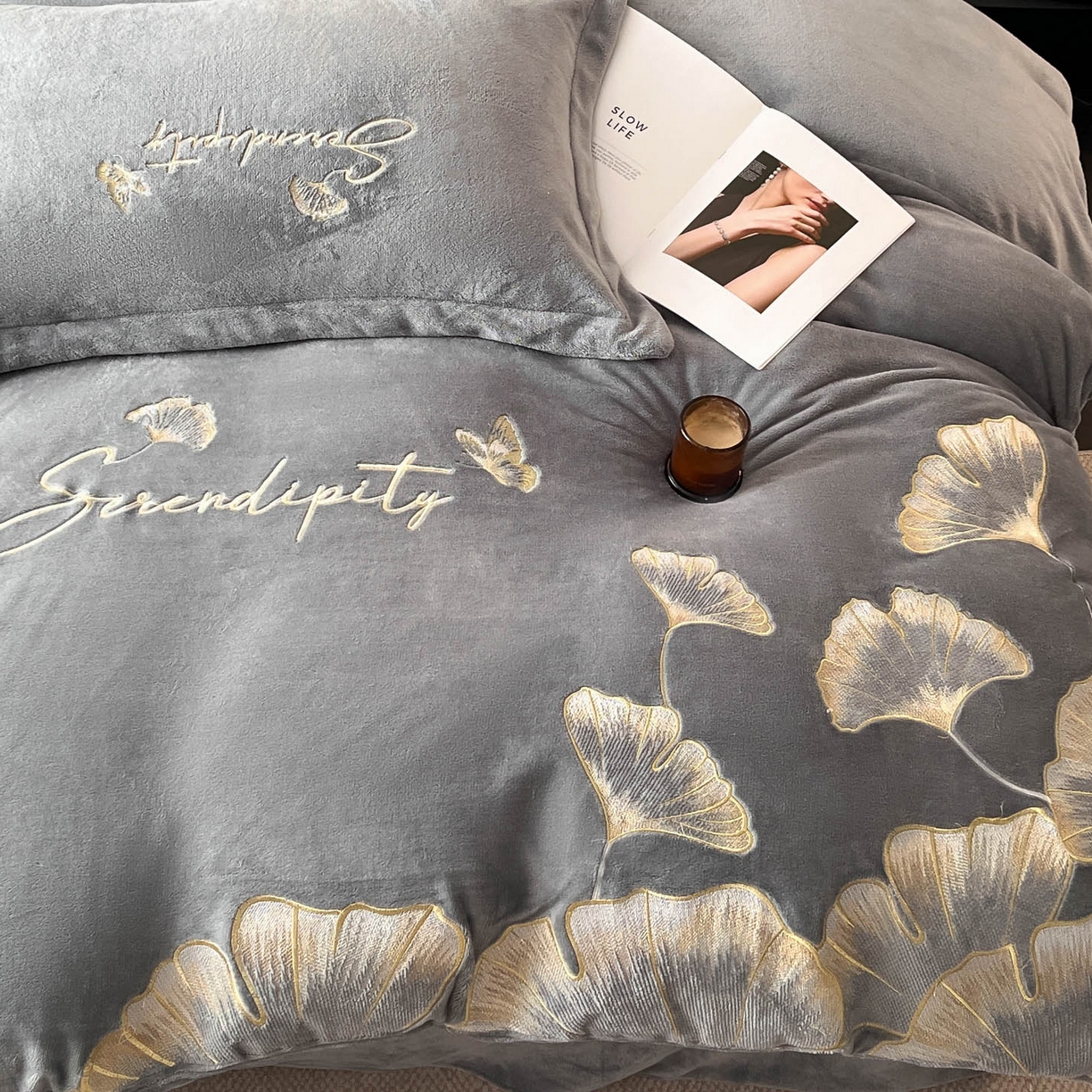 91家纺网 家纺一手货源 找家纺 （总）苏源家居 2025新款冬季轻奢风刺绣牛奶绒四件套-永恒