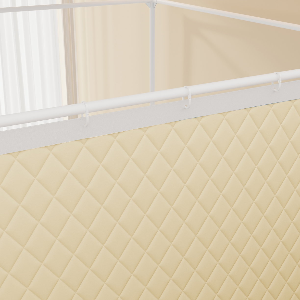 91家纺网 家纺一手货源 找家纺 卓尔居 2025新款坐床保暖罩夹棉一体式保暖蚊帐，夹棉蚊帐，冬季蚊帐 保暖-曲奇小熊-黄