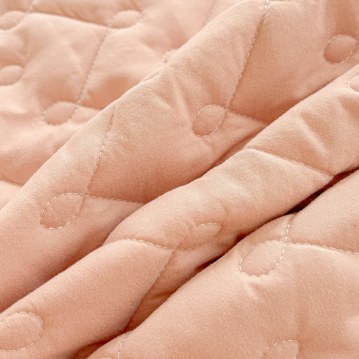 91家纺网 家纺一手货源 找家纺 笠裙家纺 2025新款蕾丝水洗棉夹棉加厚单床裙-繁星 繁星-豆沙