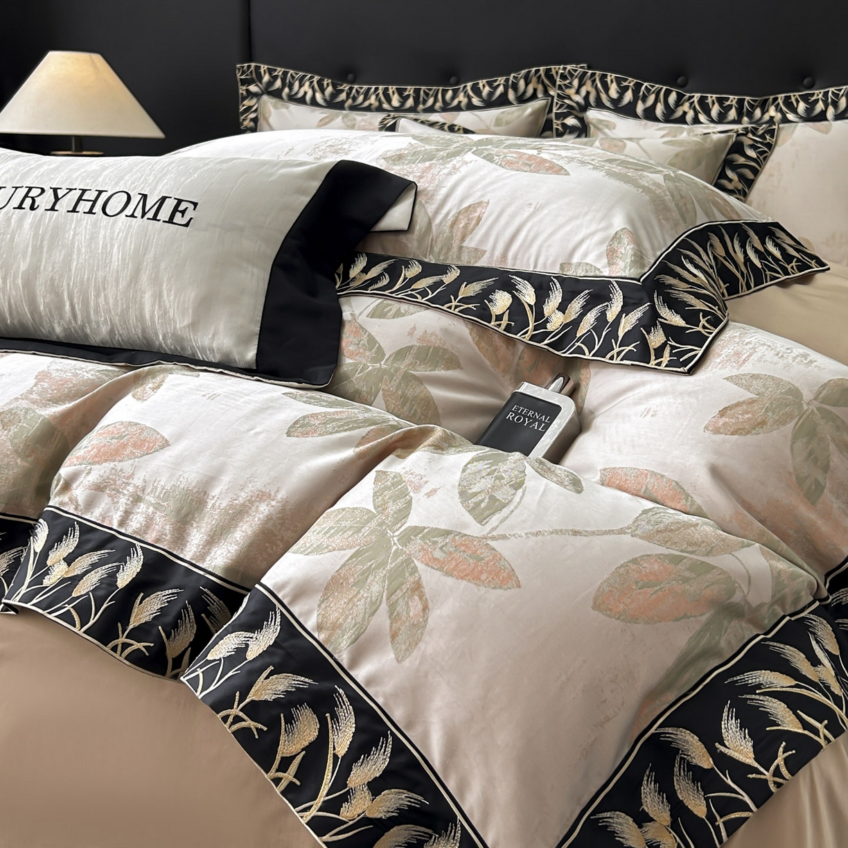 （总）帝王家纺 2025冬季爆款牛奶绒刺绣四件套加厚珊瑚绒少女心被套-晚枫