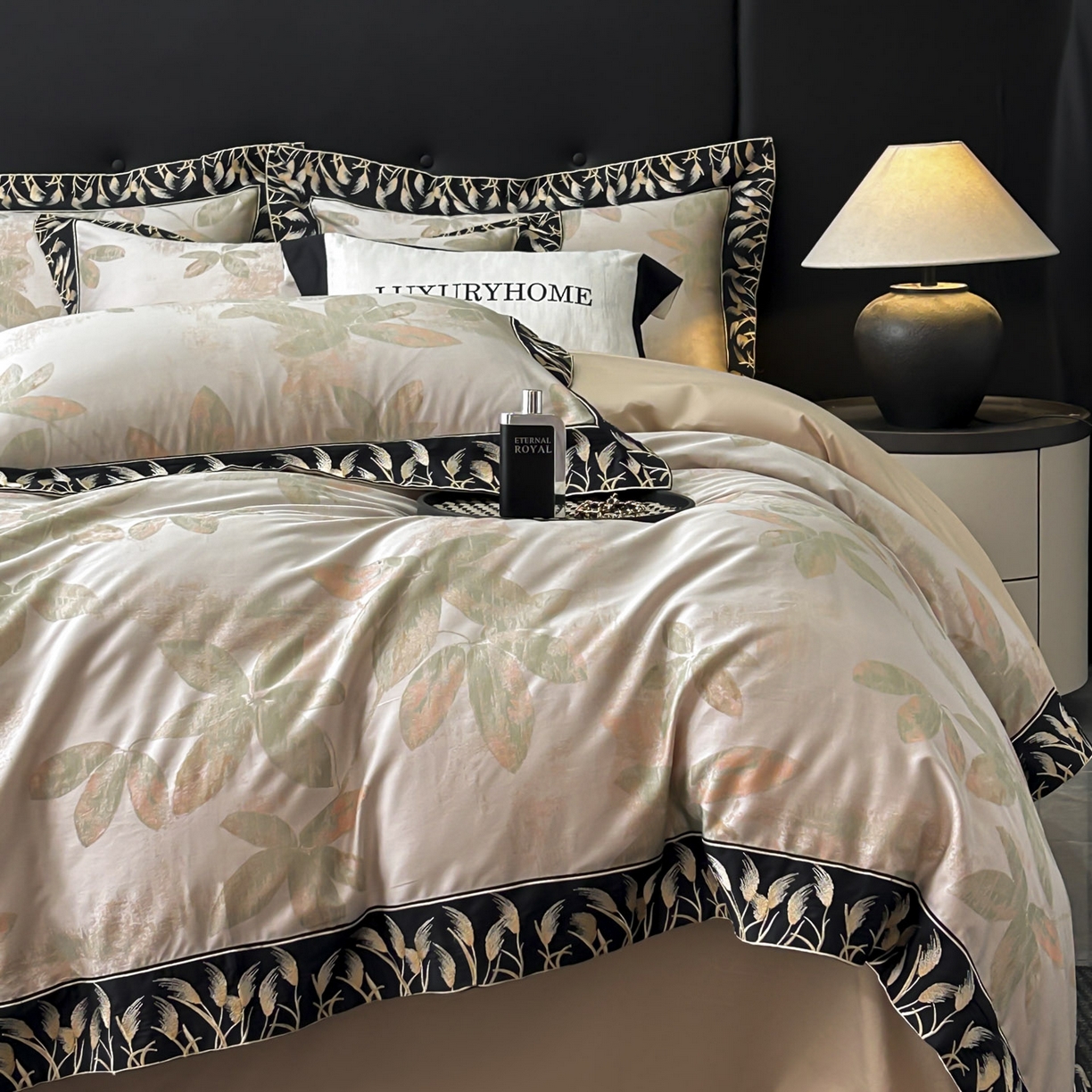 91家纺网 家纺一手货源 找家纺 帝王家纺 2025冬季爆款牛奶绒刺绣四件套加厚珊瑚绒少女心被套-晚枫 晚枫-香槟