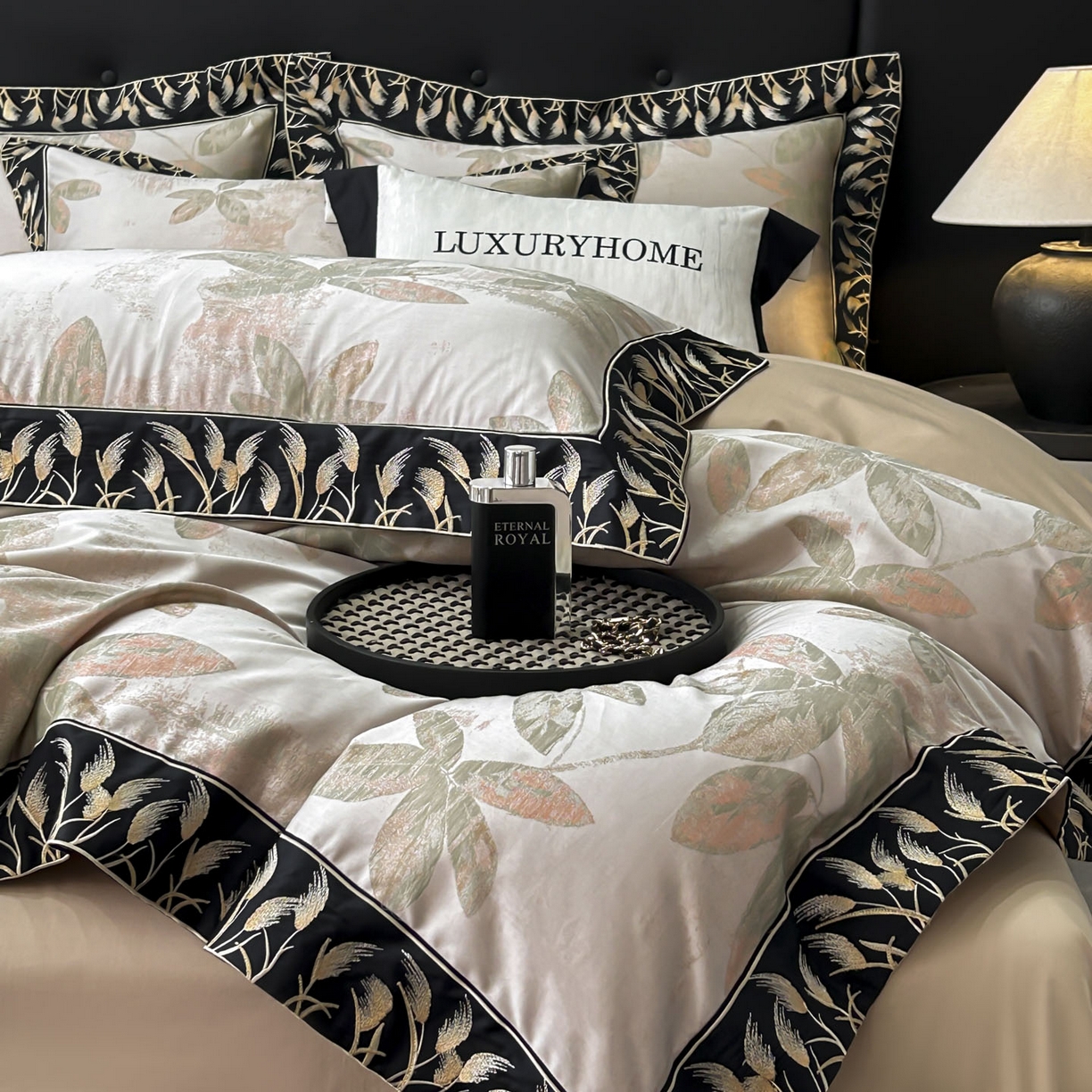 91家纺网 家纺一手货源 找家纺 帝王家纺 2025冬季爆款牛奶绒刺绣四件套加厚珊瑚绒少女心被套-晚枫 晚枫-香槟