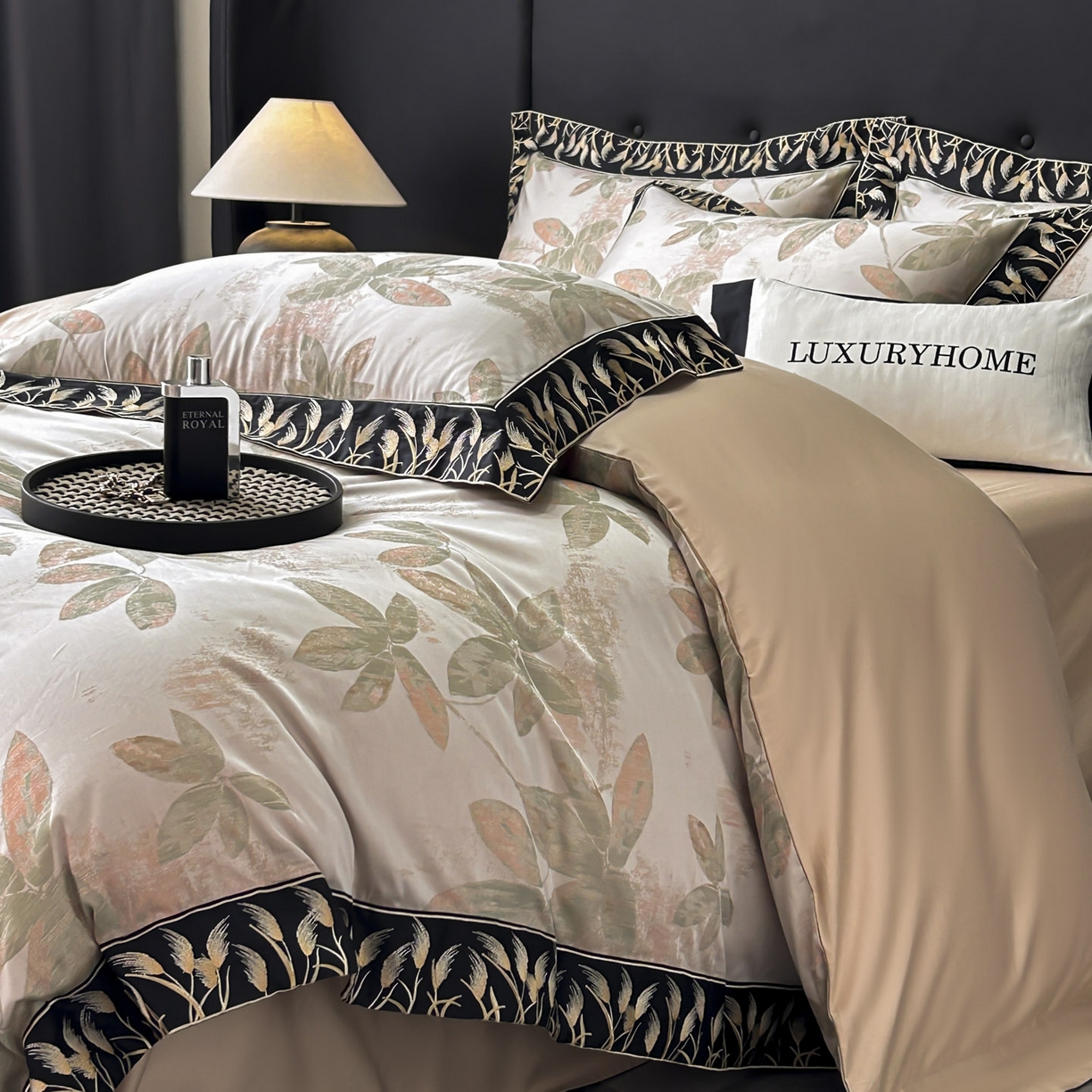 91家纺网 家纺一手货源 找家纺 帝王家纺 2025冬季爆款牛奶绒刺绣四件套加厚珊瑚绒少女心被套-晚枫 晚枫-香槟