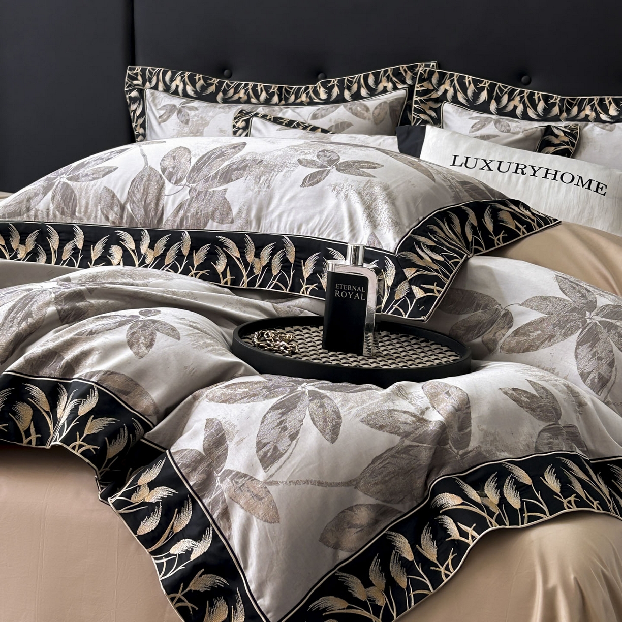 91家纺网 家纺一手货源 找家纺 帝王家纺 2025冬季爆款牛奶绒刺绣四件套加厚珊瑚绒少女心被套-晚枫 晚枫-灰