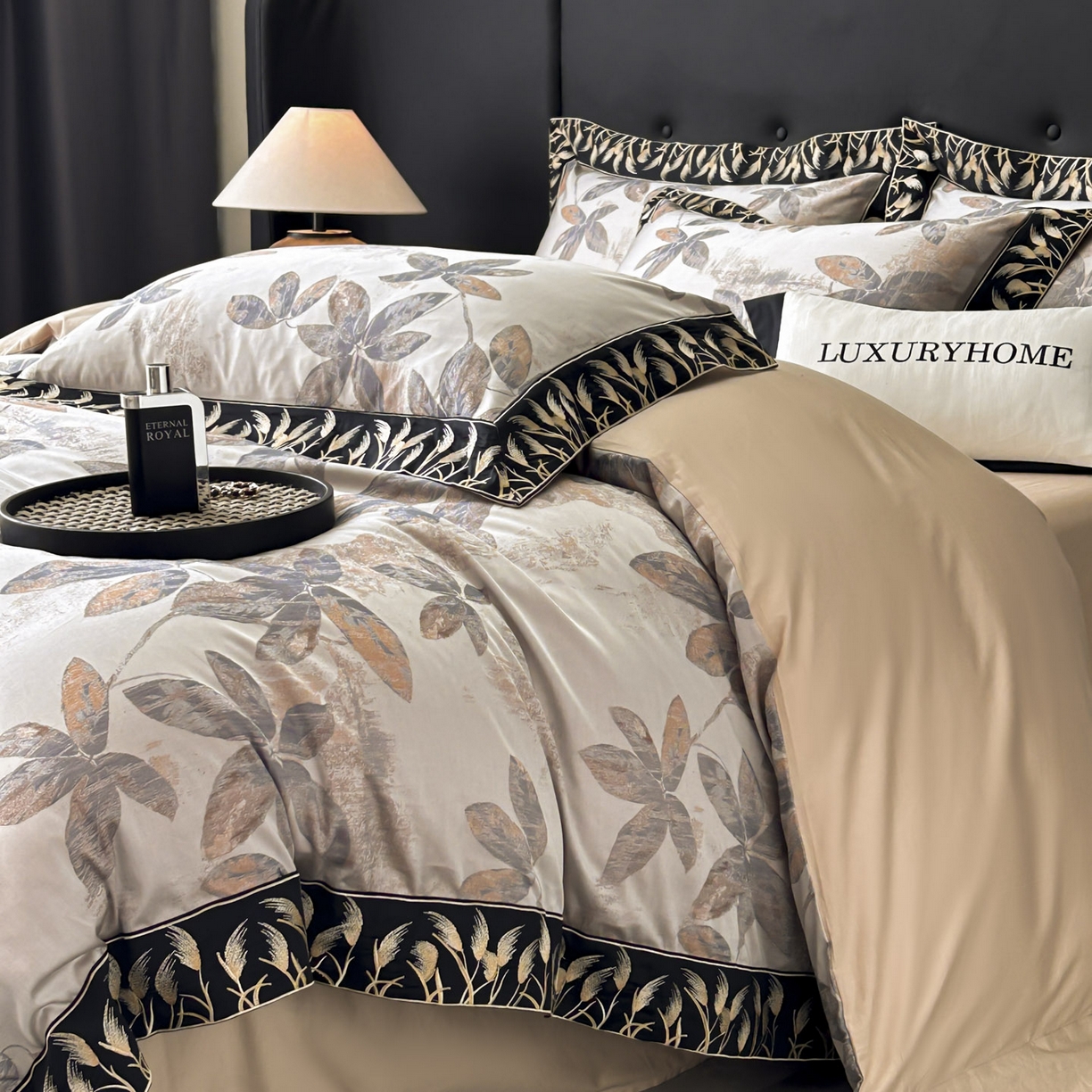 91家纺网 家纺一手货源 找家纺 帝王家纺 2025冬季爆款牛奶绒刺绣四件套加厚珊瑚绒少女心被套-晚枫 晚枫-咖