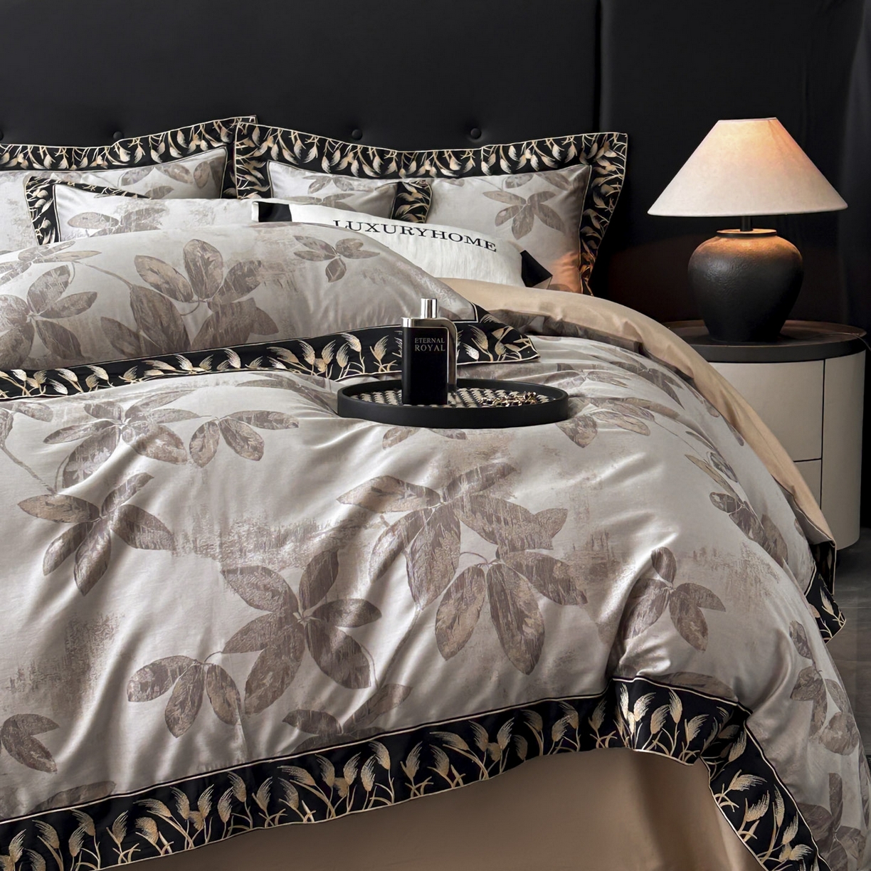 91家纺网 家纺一手货源 找家纺 帝王家纺 2025冬季爆款牛奶绒刺绣四件套加厚珊瑚绒少女心被套-晚枫 晚枫-灰