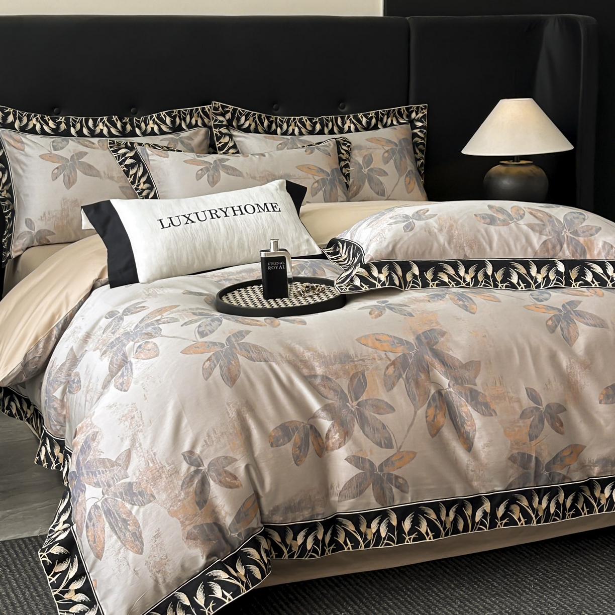 91家纺网 家纺一手货源 找家纺 帝王家纺 2025冬季爆款牛奶绒刺绣四件套加厚珊瑚绒少女心被套-晚枫 晚枫-咖