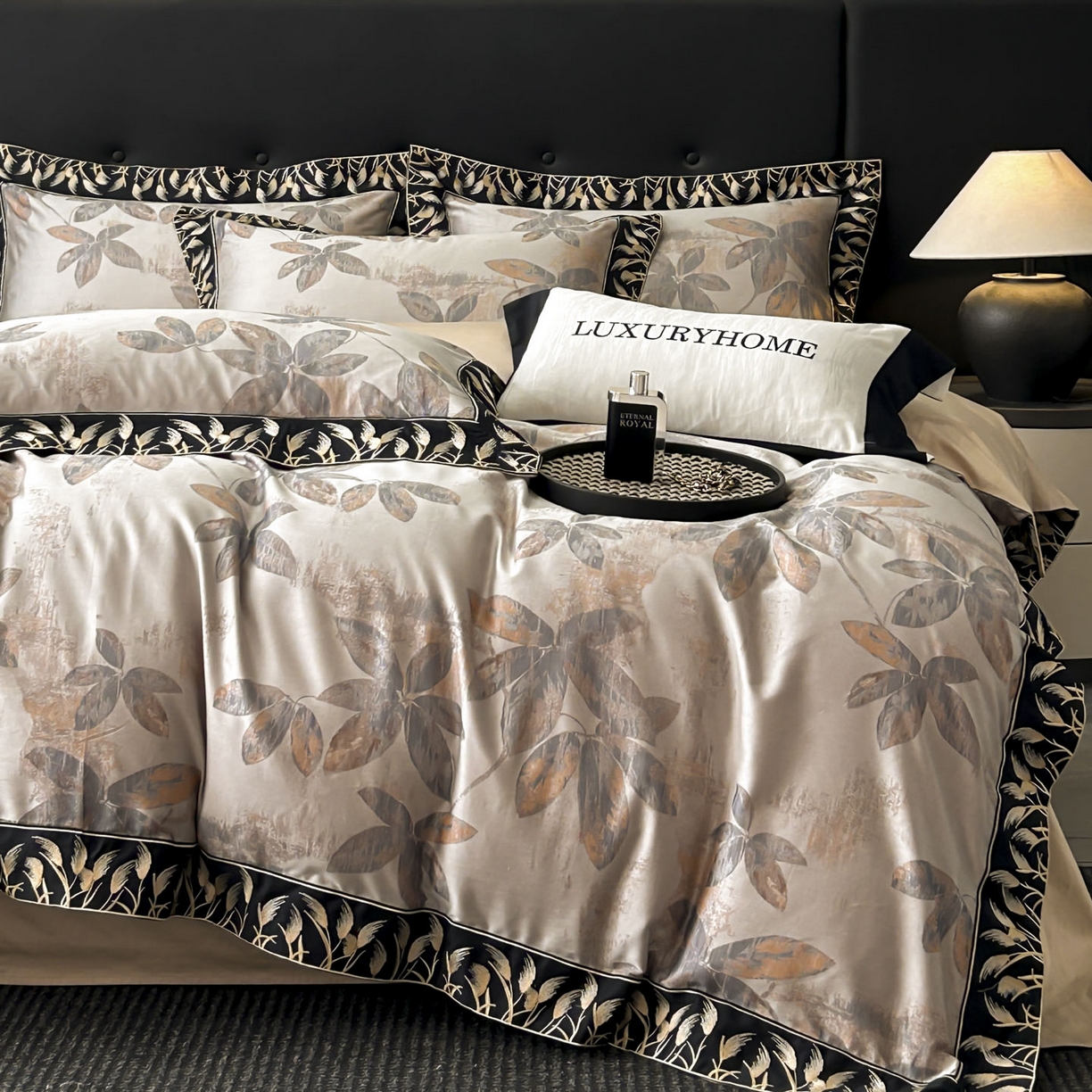 91家纺网 家纺一手货源 找家纺 帝王家纺 2025冬季爆款牛奶绒刺绣四件套加厚珊瑚绒少女心被套-晚枫 晚枫-咖