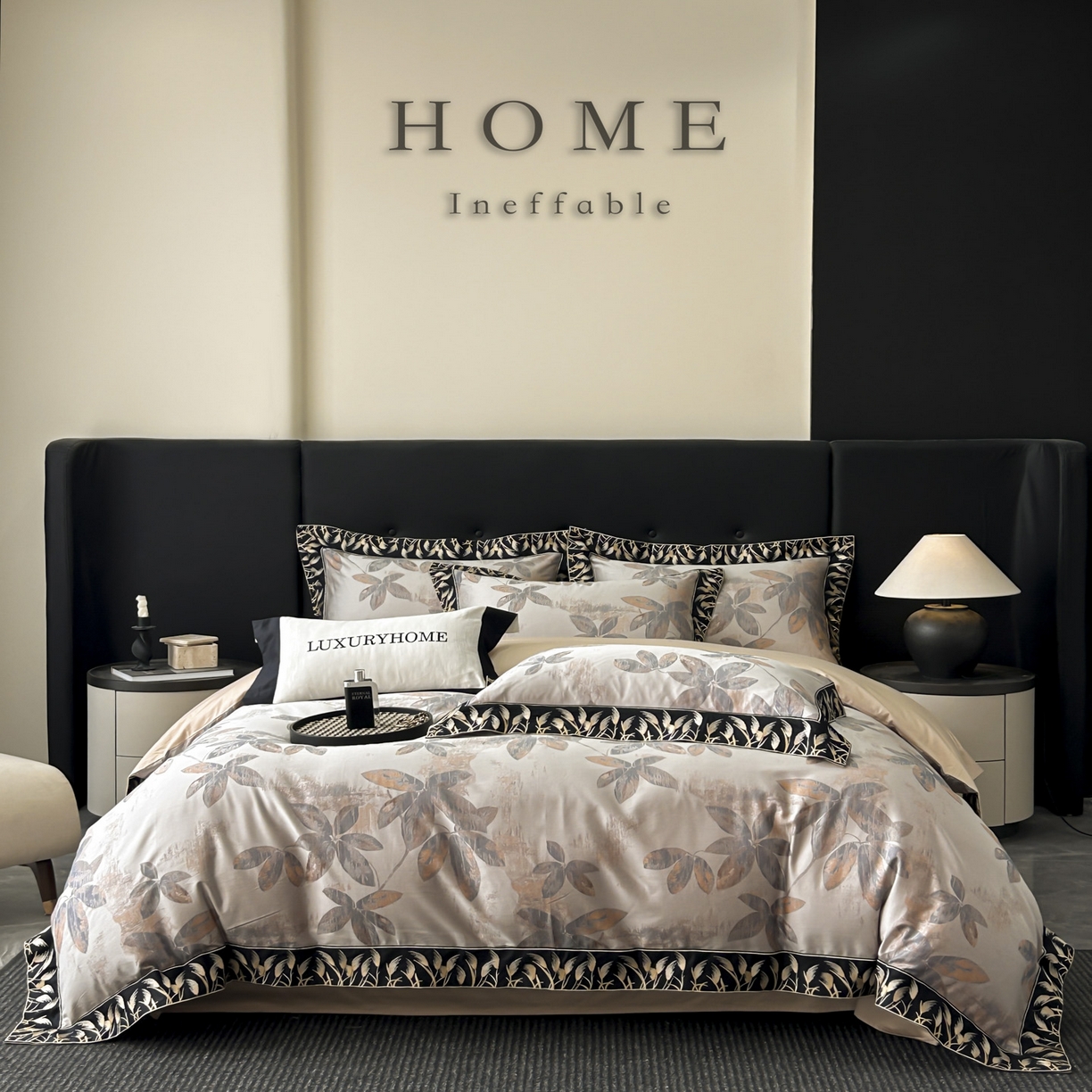 91家纺网 家纺一手货源 找家纺 帝王家纺 2025冬季爆款牛奶绒刺绣四件套加厚珊瑚绒少女心被套-晚枫 晚枫-咖