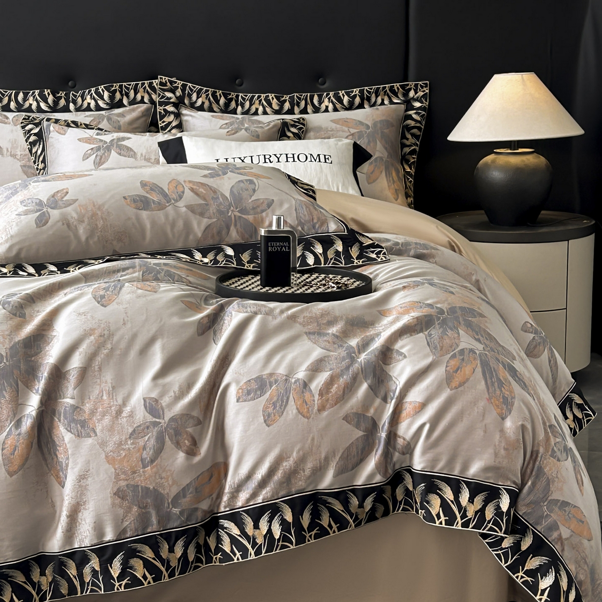 91家纺网 家纺一手货源 找家纺 帝王家纺 2025冬季爆款牛奶绒刺绣四件套加厚珊瑚绒少女心被套-晚枫 晚枫-咖