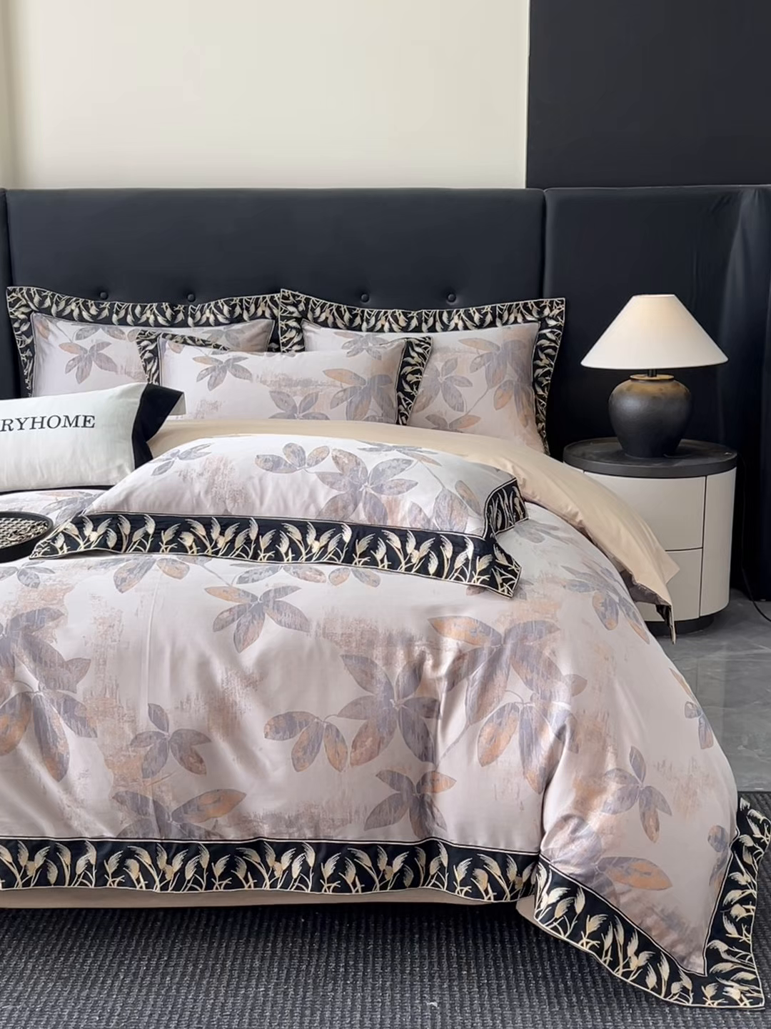 91家纺网 家纺一手货源 找家纺 帝王家纺 2025冬季爆款牛奶绒刺绣四件套加厚珊瑚绒少女心被套-晚枫 晚枫-咖