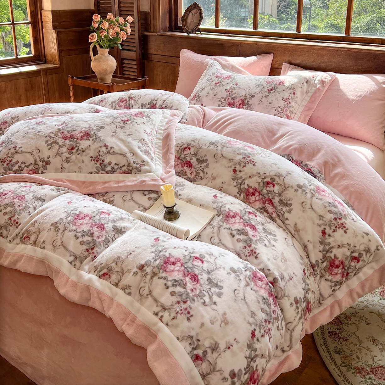 91家纺网 家纺一手货源 找家纺 多乐娜 2025新款高克重260g全消光牛奶绒数码印花法式油画风高端款四件套 （会员-20）控价最低368起 舒茹璟