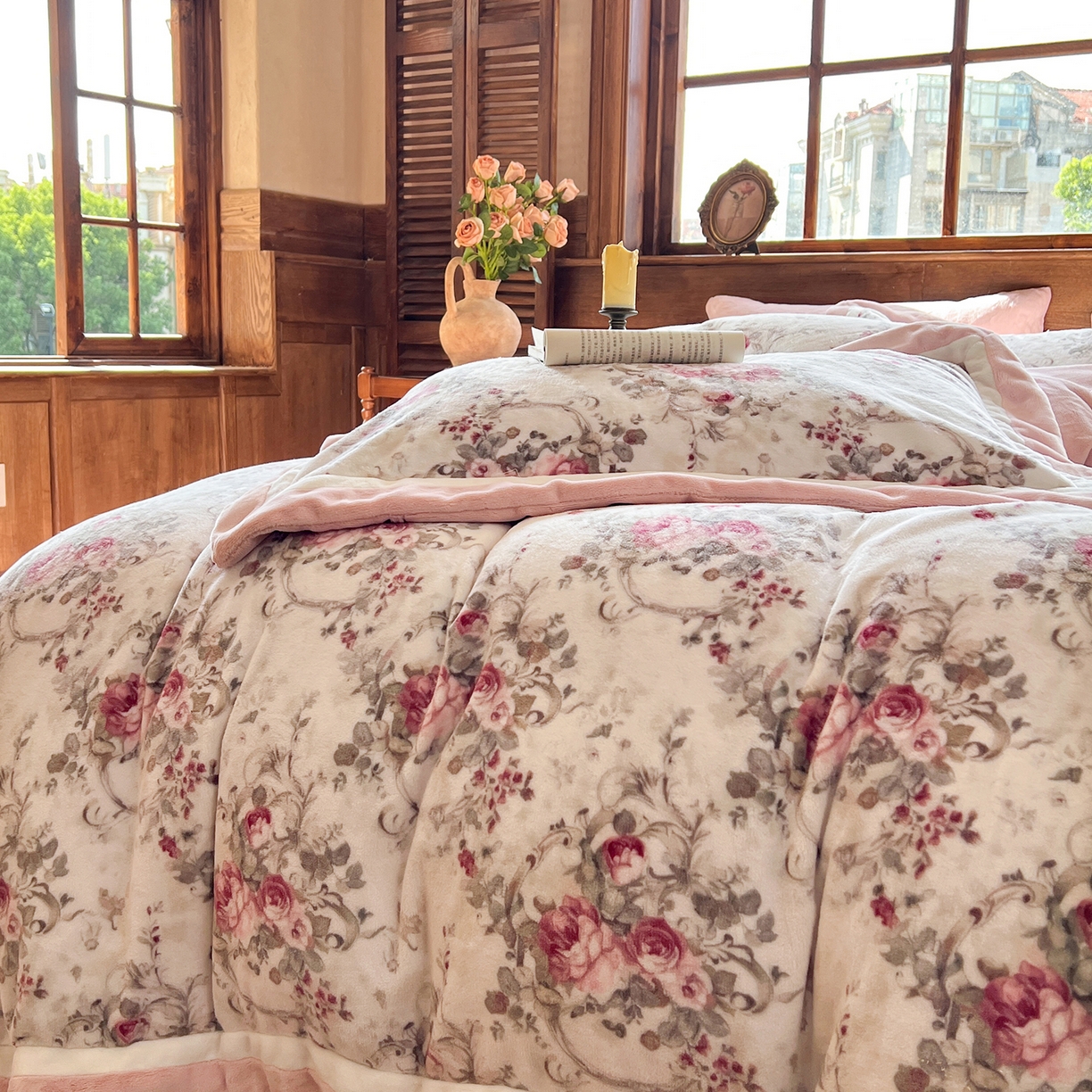 91家纺网 家纺一手货源 找家纺 多乐娜 2025新款高克重260g全消光牛奶绒数码印花法式油画风高端款四件套 （会员-20）控价最低368起 舒茹璟