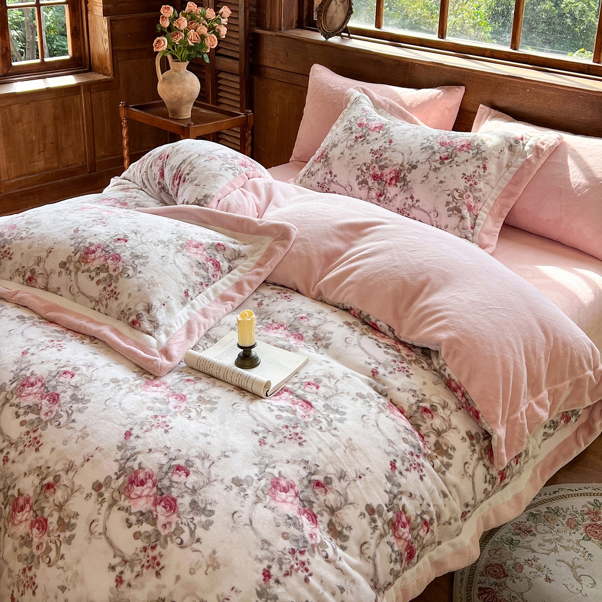 91家纺网 家纺一手货源 找家纺 多乐娜 2025新款高克重260g全消光牛奶绒数码印花法式油画风高端款四件套 （会员-20）控价最低368起 舒茹璟