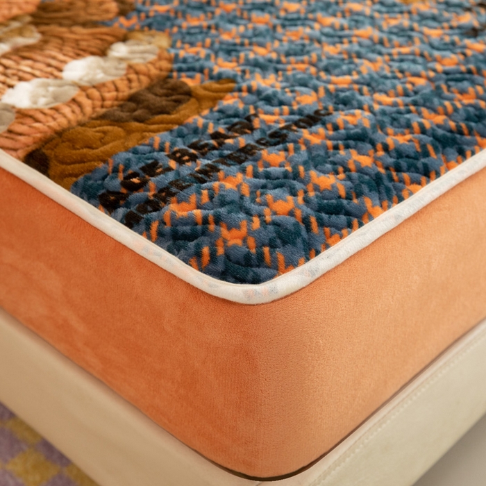 91家纺网 家纺一手货源 找家纺 （总）美达家纺 2025新款牛奶绒夹棉单床笠