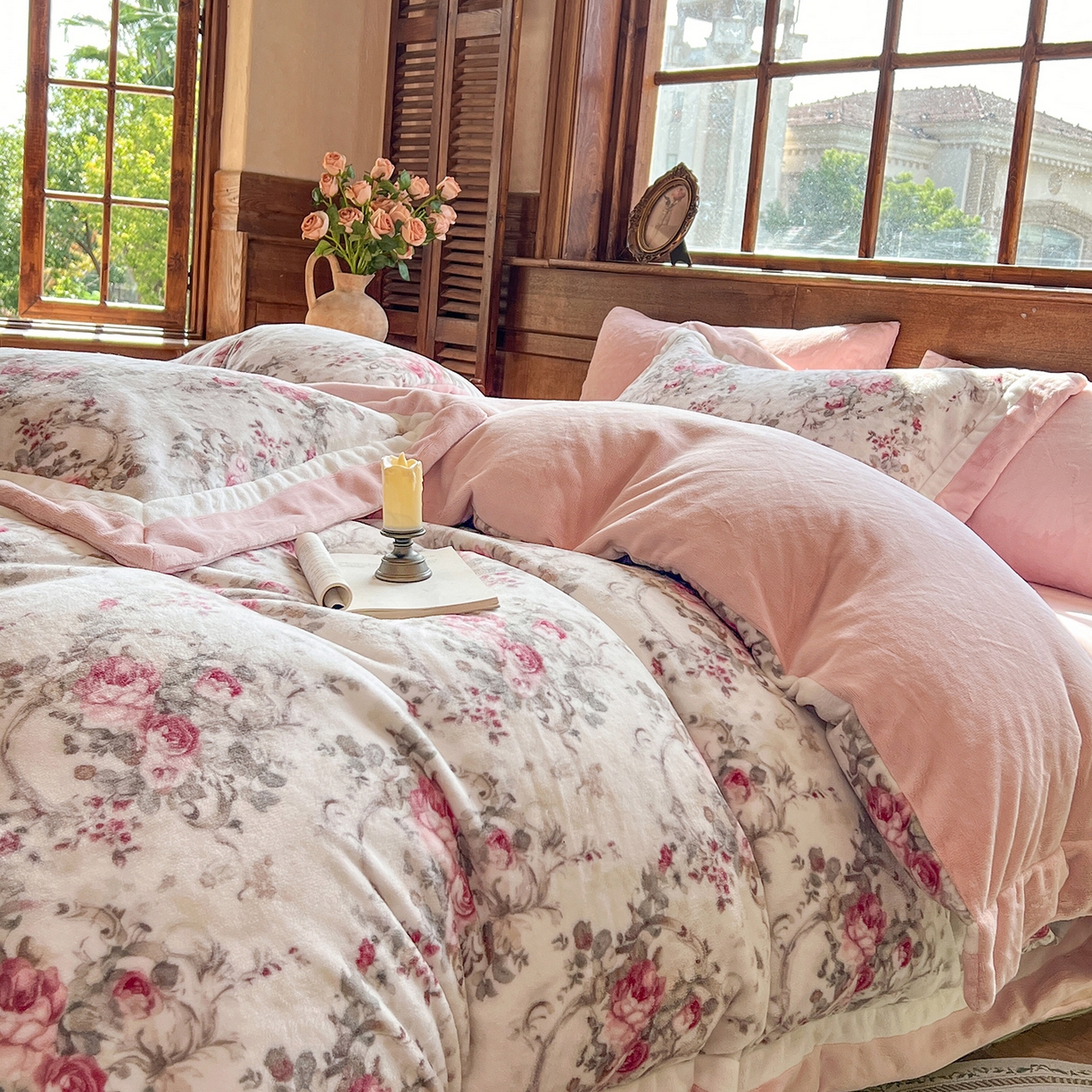 91家纺网 家纺一手货源 找家纺 多乐娜 2025新款高克重260g全消光牛奶绒数码印花法式油画风高端款四件套 （会员-20）控价最低368起 舒茹璟