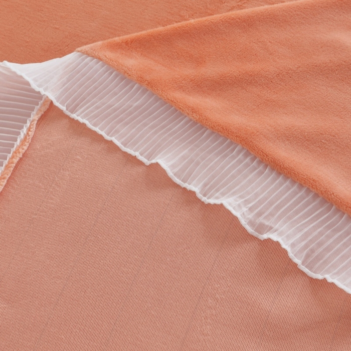 91家纺网 家纺一手货源 找家纺 （总）千姿坊 2025新款秋冬加厚牛奶绒纯色美 容床床单两件套有洞单件床罩